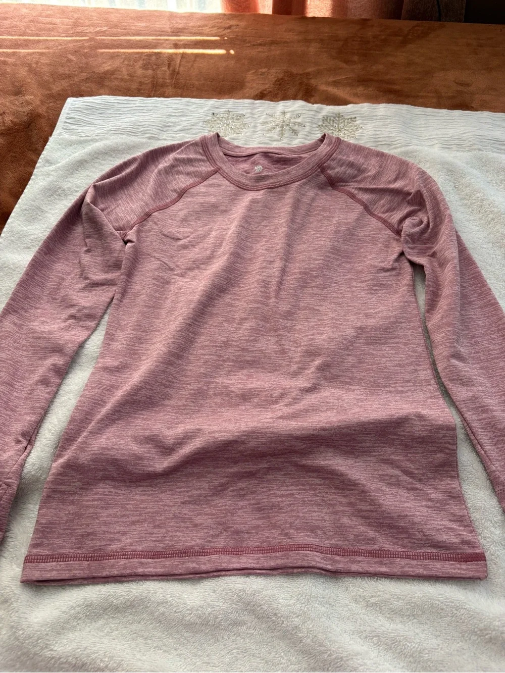 all in motion Mauve Pink Long Sleeve Thermal Pajama Set for Kids